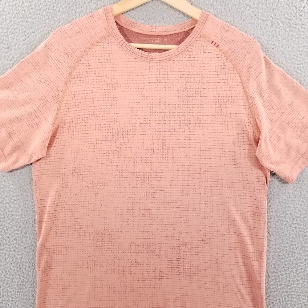 Lululemon Shirt Mens Large Metal Vent Tech Disrupted Grid Gym Training Running